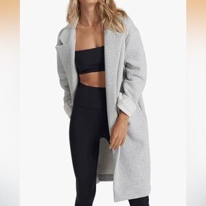 Cicy Bell Light Heathered Gray Sweatshirt Coatigan Medium